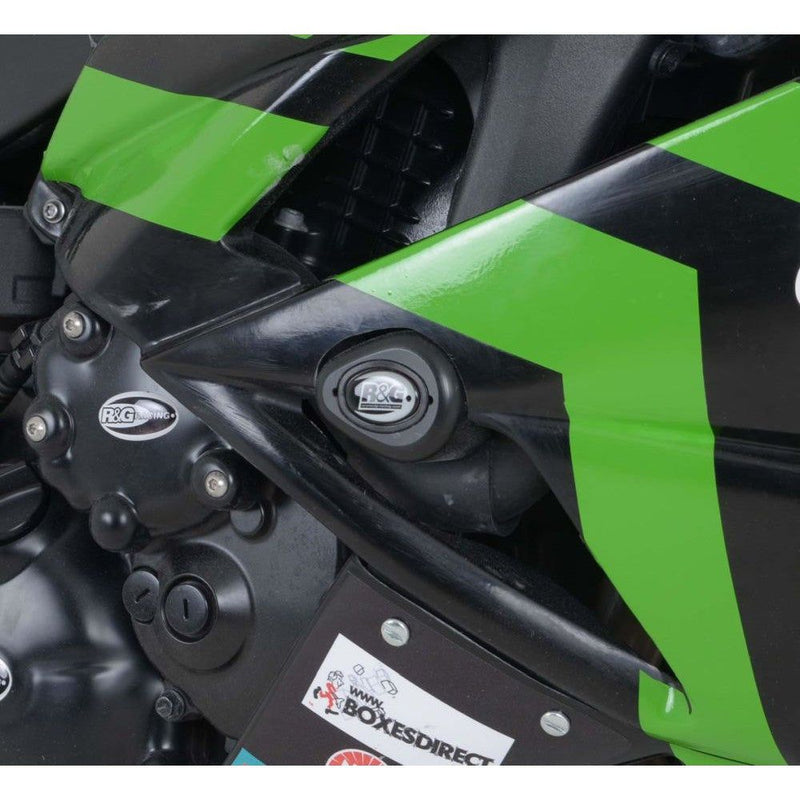 Load image into Gallery viewer, R&amp;G Racing Black Aero Style Crash Protection Bobbins For 2009-2012 Kawasaki Ninja ZX6R ZX600R
