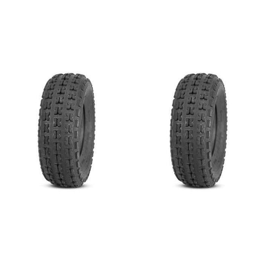 Set of 2 QUADBOSS QBT732 Front Tires 19x7-8 4-ply