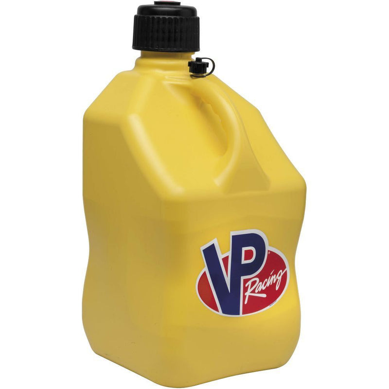 Load image into Gallery viewer, VP Racing 4 Pack Yellow 5.5 Gallon Square Utility Jugs + Deluxe Fill Hose
