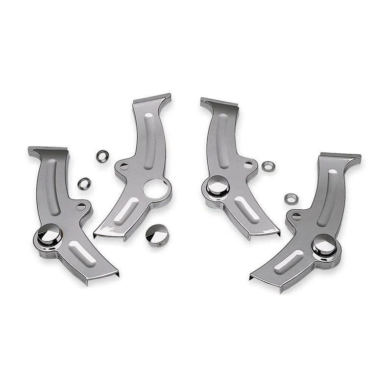 Load image into Gallery viewer, Harley FLSTS Heritage Springer 2000-2003 Boomerang Frame Covers Chrome Kuryakyn
