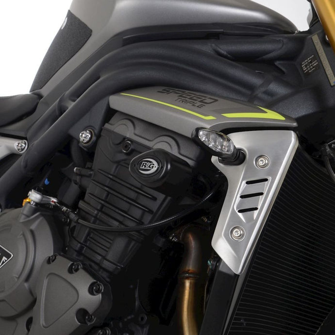 R&G Racing Black Aero Style Crash Protectors For 2021-2024 Triumph Speed Triple 1200 RS