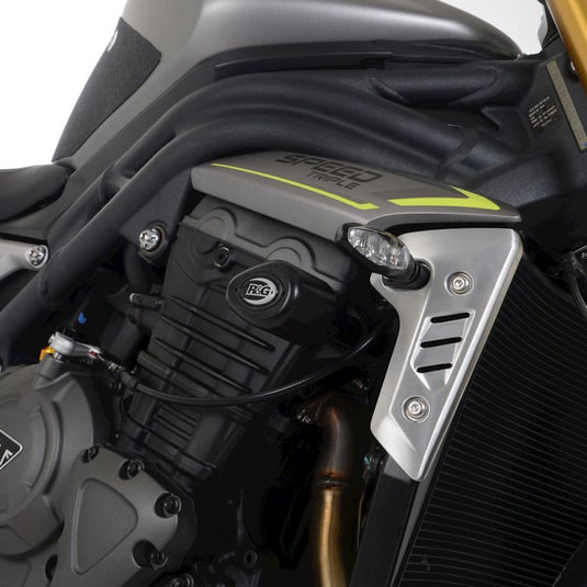 R&G Racing Black Aero Style Crash Protectors For 2021-2024 Triumph Speed Triple 1200 RS