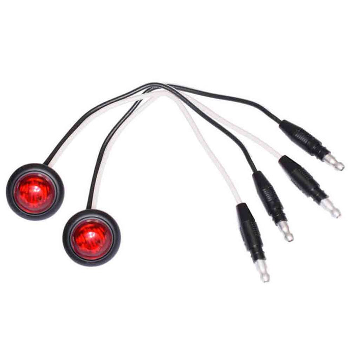 Pair (2) of 3/4 Inch Red LED Clearance Light