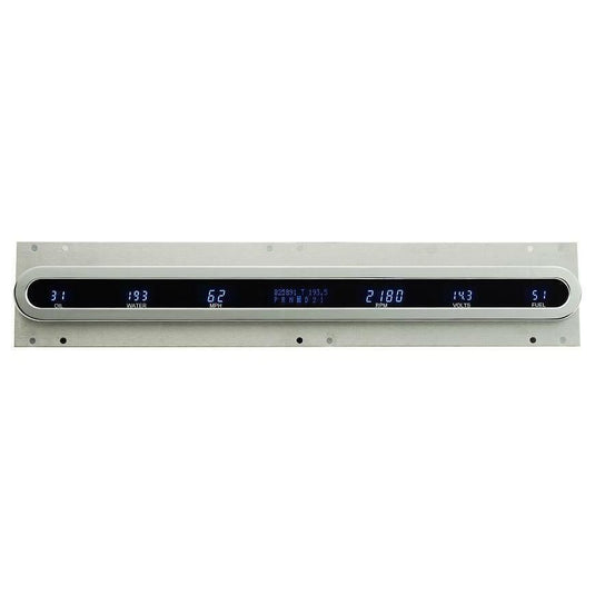 Dakota Digital Dash Universal 6 Gauge Cluster w/ Chrome Oval Bezel VFD3X-1002B-C