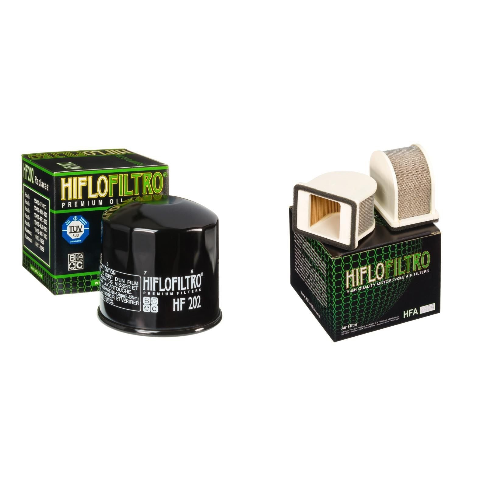 HIFLO FILTRO Oil and Air Filter Kit for KAWASAKI EN450 A1-A6 454 LTD 85-90