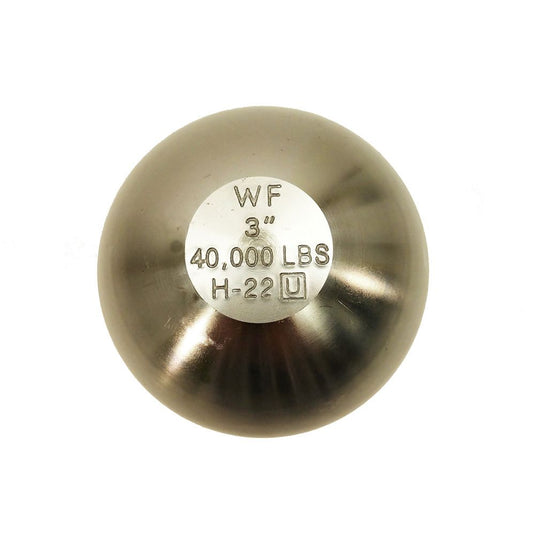 Wallace Forge 3 Inch Gooseneck Hitch Ball - 2 Inch Diameter Shank x 3 1/4 Inch Length Shank - 40,000 lbs. Capacity