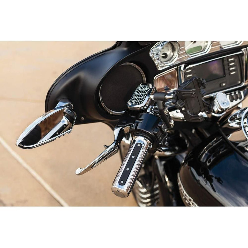 Load image into Gallery viewer, Kuryakyn Heavy Industry Grips TBW Chrome
