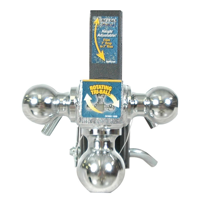 Load image into Gallery viewer, Reese Adjustable Trailer Hitch Ball Mount (1-7/8 in., 2 in., 2-5/16 in. Trailer Balls), Fits, 2 in. Receiver, 7 in. Drop, 10,000 lbs. Maximum Capacity
