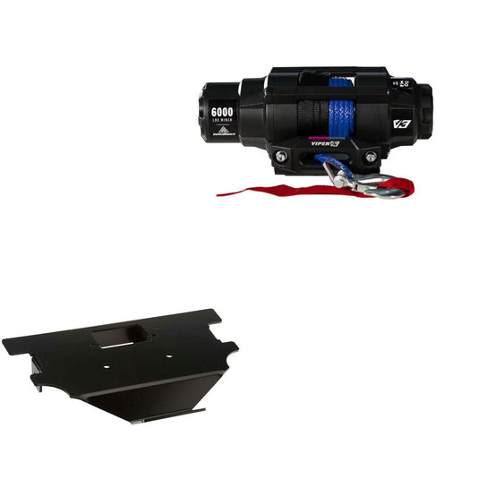 Viper 6000lbs V3 Winch Blue Rope With Mount For Honda Big Red 700 2009-2013