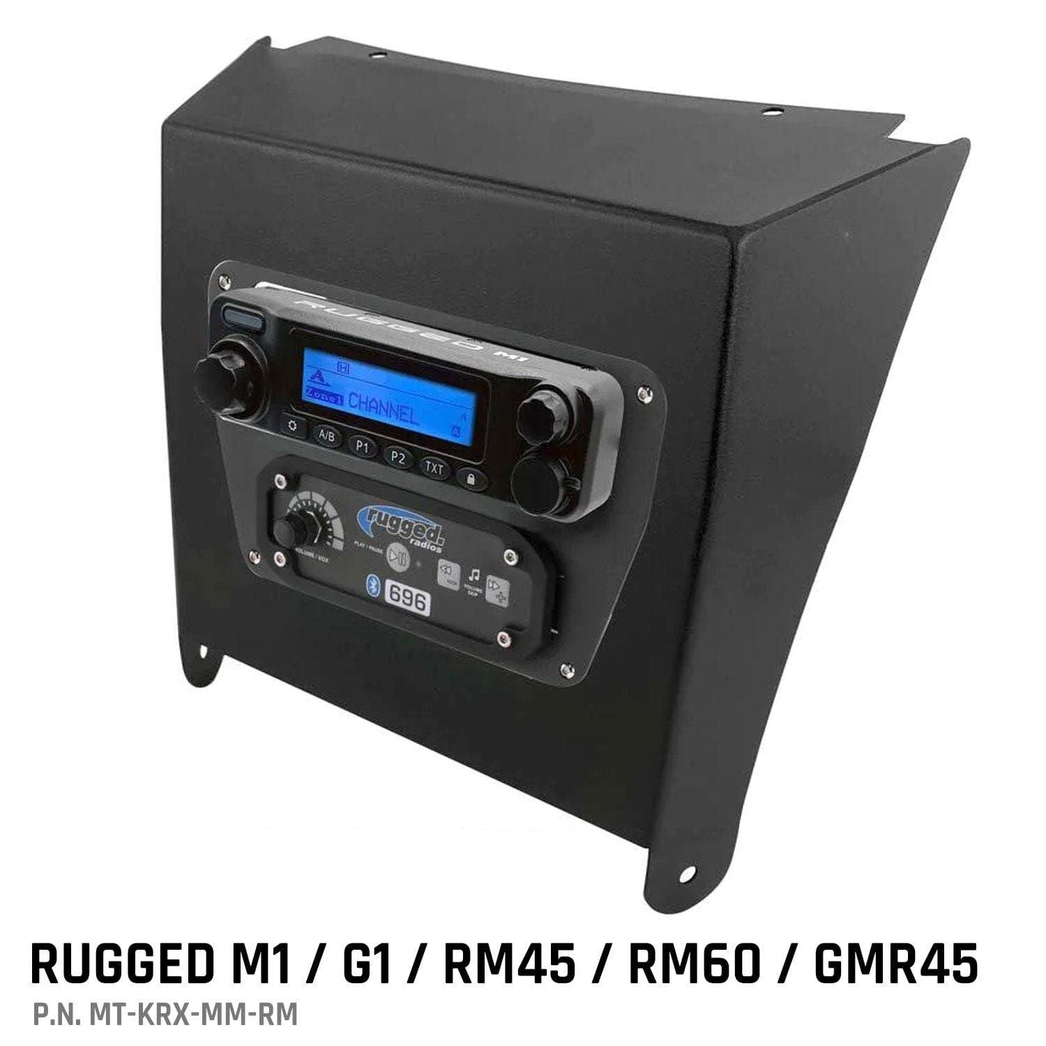 Rugged Radios Kawasaki KRX Multi-Mount Kit for M1 / G1 / RM45 / RM60 / GMR45 Radio and Rugged Intercom