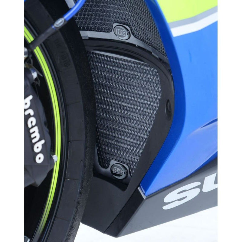 Load image into Gallery viewer, R&amp;G Racing Black Oil Cooler Guard For 2017-2018 Suzuki GSXR1000
