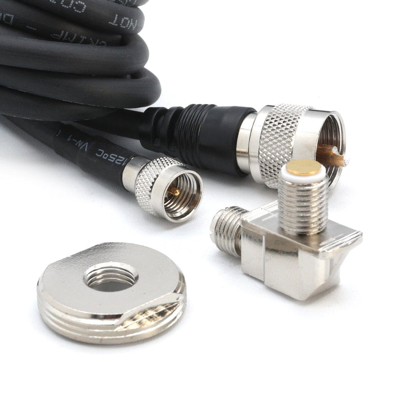 Load image into Gallery viewer, Rugged Radios 15 Ft Antenna Cable with Removable Mini 3/8 NMO Bulkhead Mount NMO-MINI-U-15
