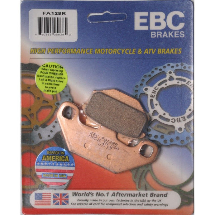 EBC 1 Pair Sintered R Series Heavy-Duty Brake Pads MPN FA128R