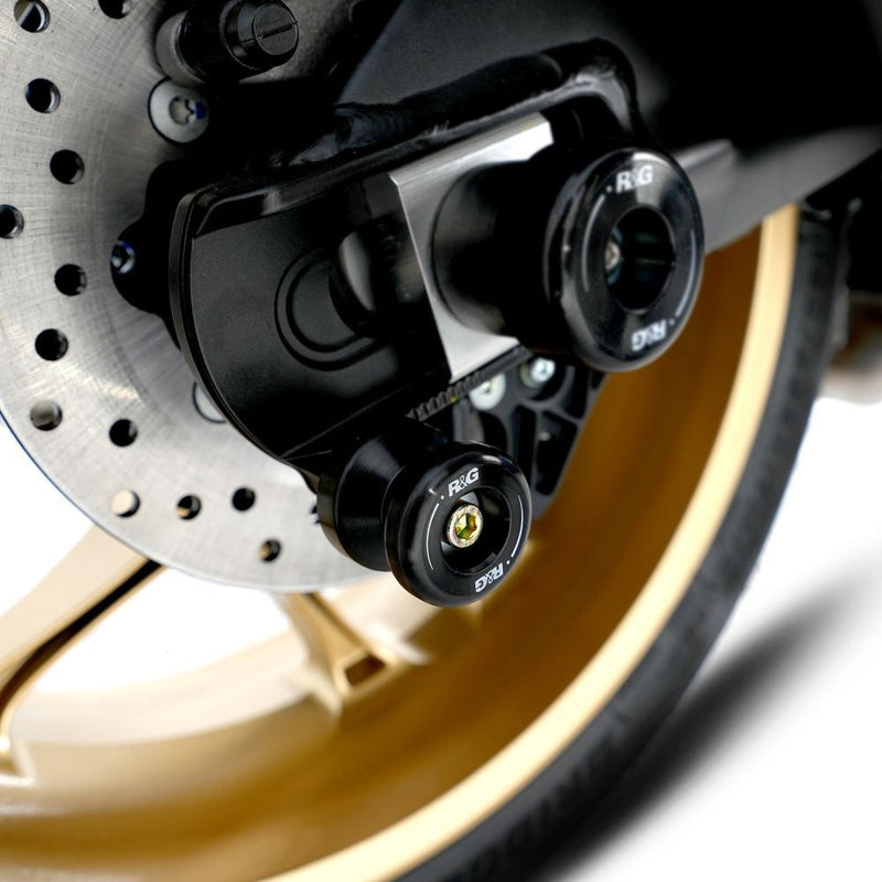 Load image into Gallery viewer, R&amp;G Racing Black Cotton Reels For 2011-2012 Aprilia Dorsoduro 1200 SMV1200
