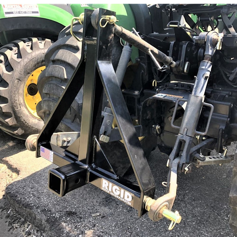 Load image into Gallery viewer, Rigid Hitch (RHA-001) 3-Point Hitch with 2&quot; Receiver, Conversion for Sub-Compact Tractors Equipped with a CAT 1 - Made in USA
