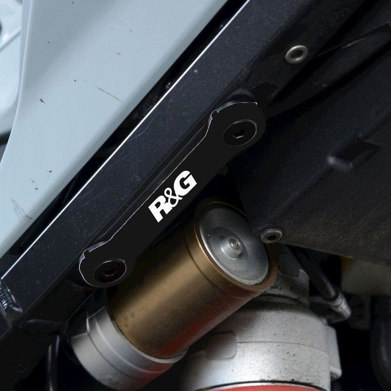 Load image into Gallery viewer, R&amp;G Racing Black Footrest Delete Blanking Plates BLP0107BK
