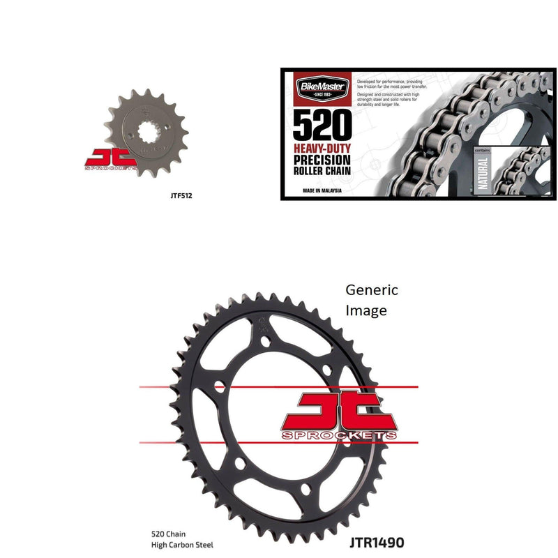 Load image into Gallery viewer, 520H Chain Gold,Front &amp; Rear Sprocket Kit for KAWASAKI EN500 Vulcan 1996-2009
