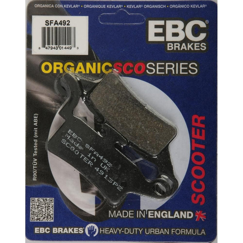 Load image into Gallery viewer, EBC 1 Pair Premium SFA Organic OE Replacement Brake Pads For Yamaha Zuma 125 YW125 2009-2015
