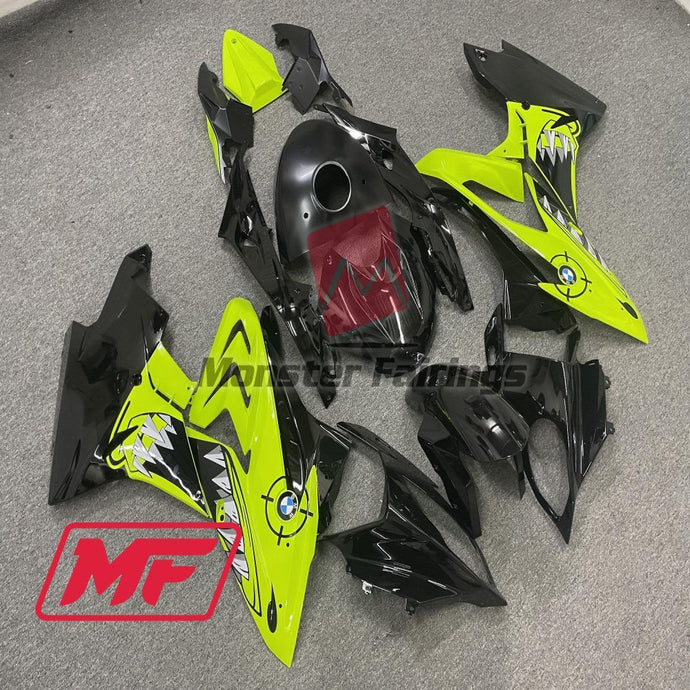 Monster Fairings Full Kit BMW S1000RR 17-18 Yellow High Viz Shark + Windshield + Gas Tank Cover
