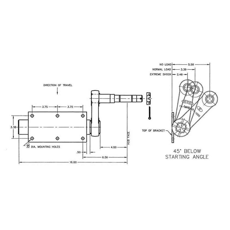 Load image into Gallery viewer, 500 lb. Torsional Stub Axles With 4-Bolt on 4 Inch Hubs - With Bearing Buddies And Caps
