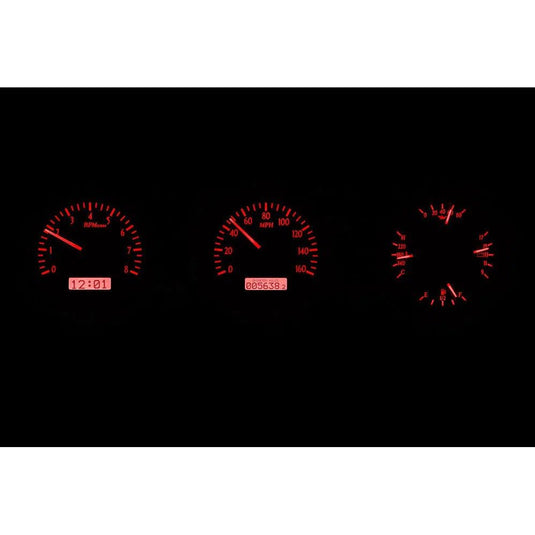 Dakota Digital 1962-1963 Ford Fairlane VHX Black Red Display Gauge Kit VHX-62F-FAR-K-R