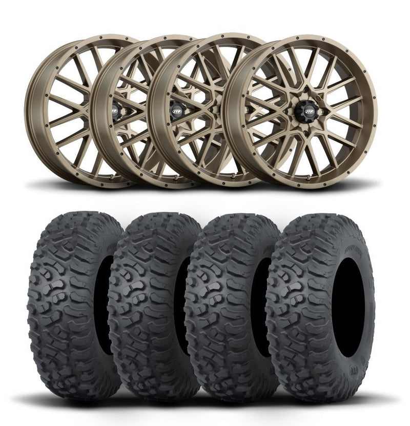 Load image into Gallery viewer, ITP Hurricane 15&quot; Bronze Wheels And Terra Hook Tires [32x10-15]
