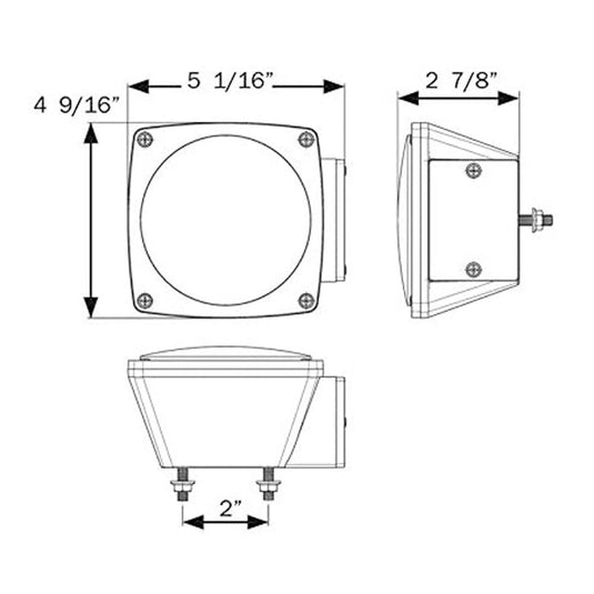 Optronics ONE L.E.D. Square Under 80