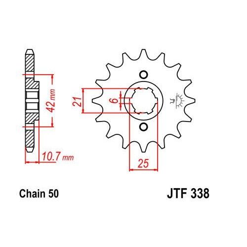 Steel Front Sprocket 17T for Street HONDA CB650C 1980-1981