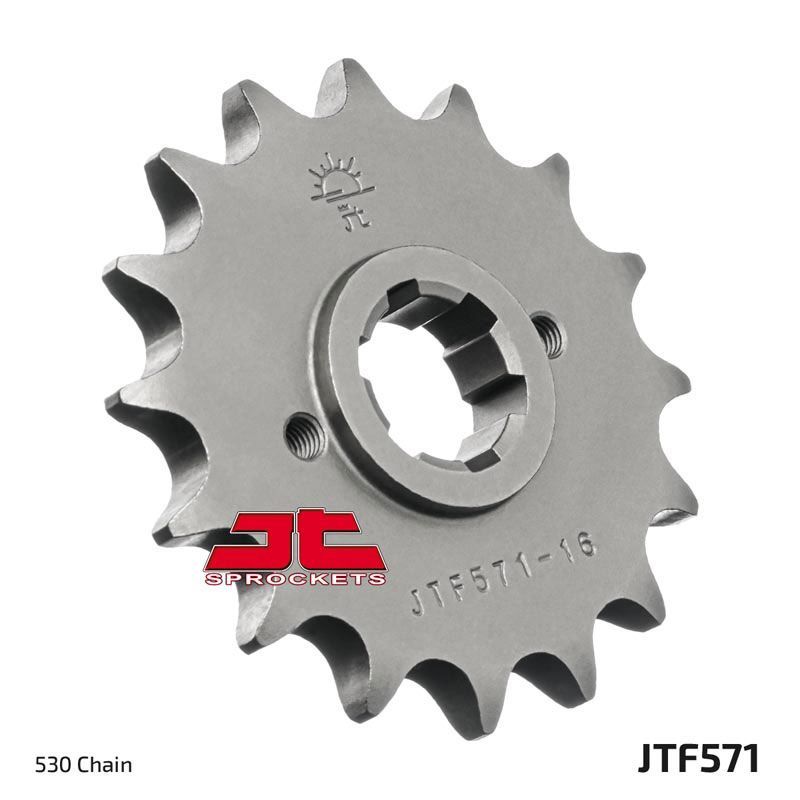 Load image into Gallery viewer, JT Sprockets Front Steel Countershaft Sprocket 16 Tooth 16T 530 Chain JTF571.16
