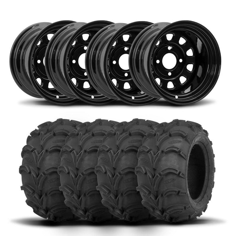 Load image into Gallery viewer, ITP Delta Steel 12" Wheels And Mud Lite Tires [30x12-12]
