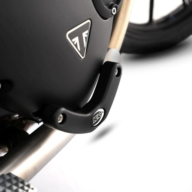 Load image into Gallery viewer, R&amp;G Racing Black Engine Case Sliders LHS For 2016-2024 Triumph Bonneville T120
