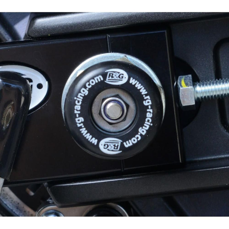Load image into Gallery viewer, R&amp;G Racing Black Spindle Sliders SS0047BK
