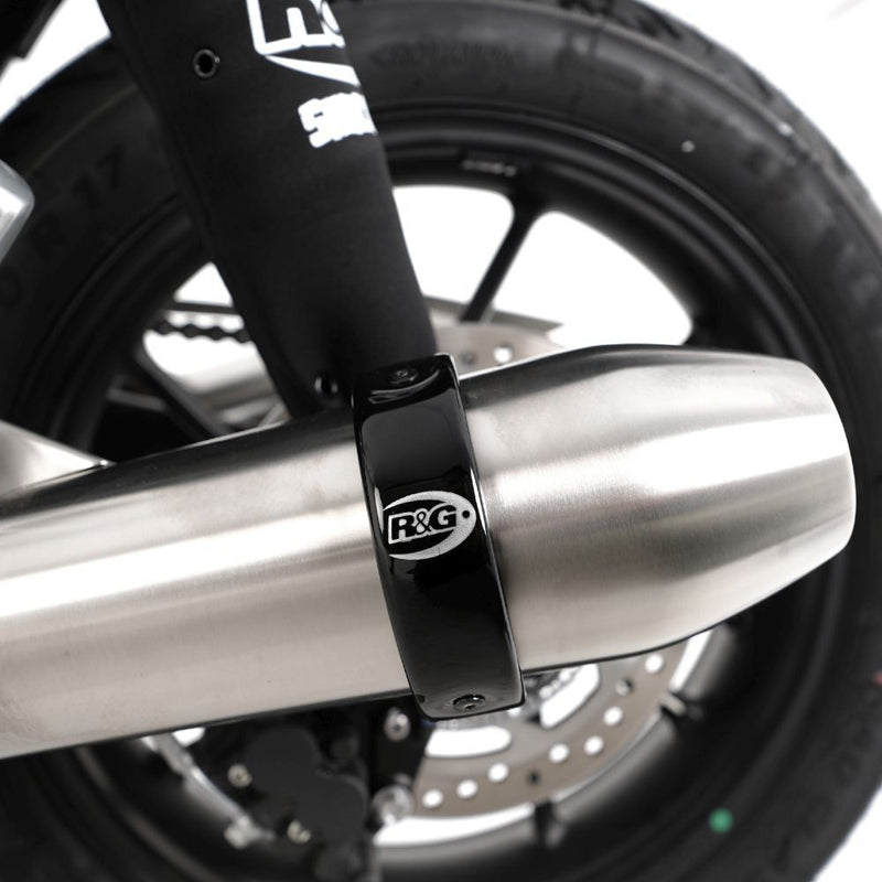Load image into Gallery viewer, R&amp;G Racing Black Exhaust Protector For 2024-2024 BMW R 12 nineT
