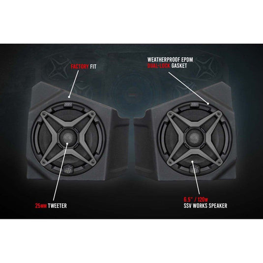 SSV Works 2 Speaker Audio Kit For Kawasaki KRF1000 2020-2022 220-KX-2A2