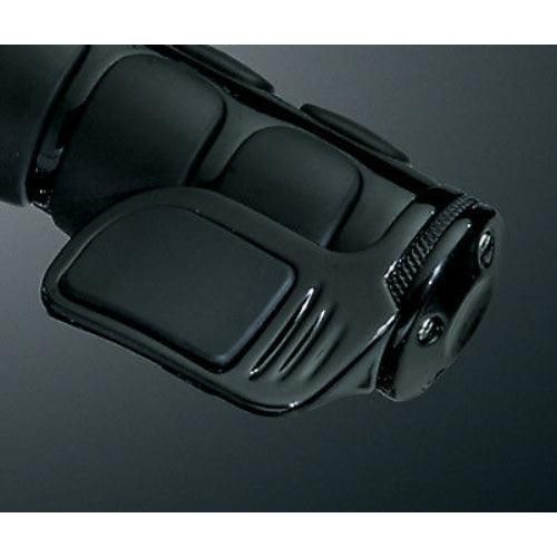 Load image into Gallery viewer, Kuryakyn Gloss Black Right Side Contoured ISO Hand Grip Throttle Boss Harley 82+
