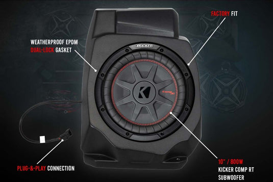 SSV Works Under Dash 10" Unloaded Subwoofer Enclosure For Polaris RZR Pro XP 2020-2022