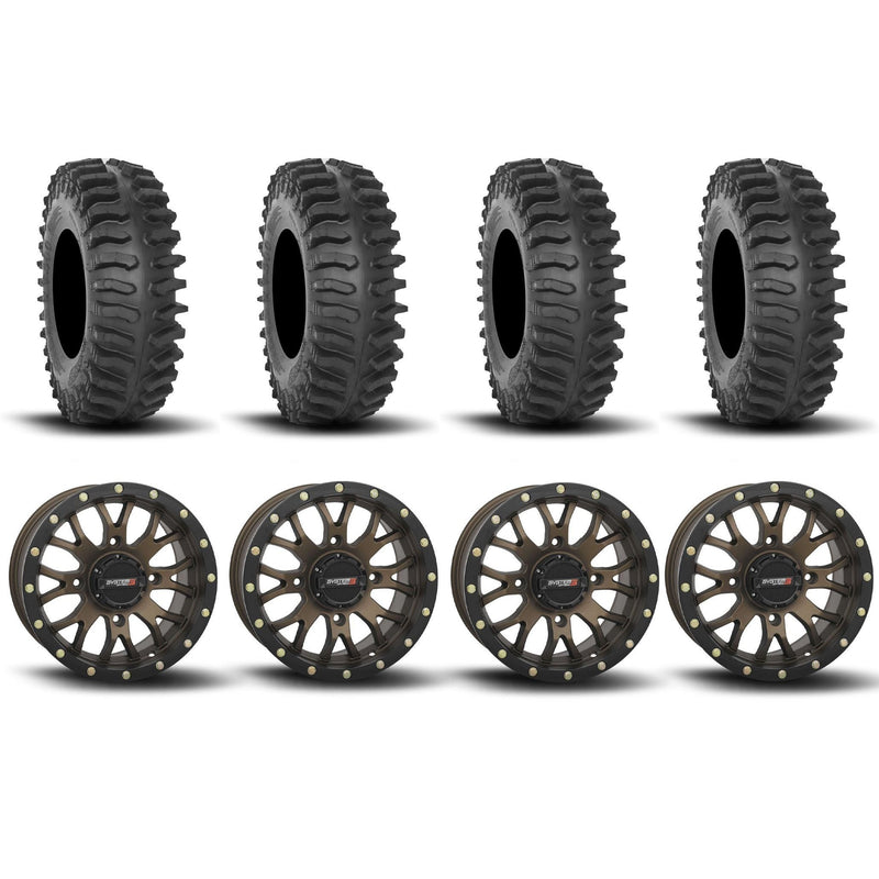 Load image into Gallery viewer, System 3 ST-3 Simulated Beadlock Bronze 15" Wheels And XT400 Tires [33x10R-15]
