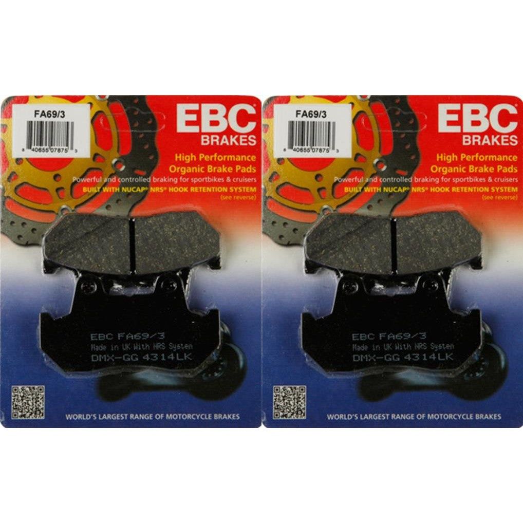 EBC Brake Pad Rear Kit FA69/3 for Honda Gold Wing 1200/I/A (5MM Rotor) 1984-1985