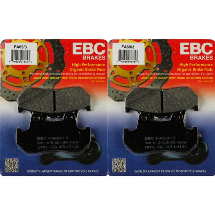 EBC Brake Pad Rear Kit FA69/3 for Honda Gold Wing 1200/I/A (5MM Rotor) 1984-1985