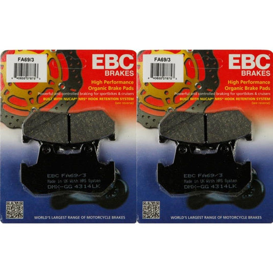 EBC Brake Pad Rear Kit FA69/3 for Honda Gold Wing 1200/I/A (5MM Rotor) 1984-1985