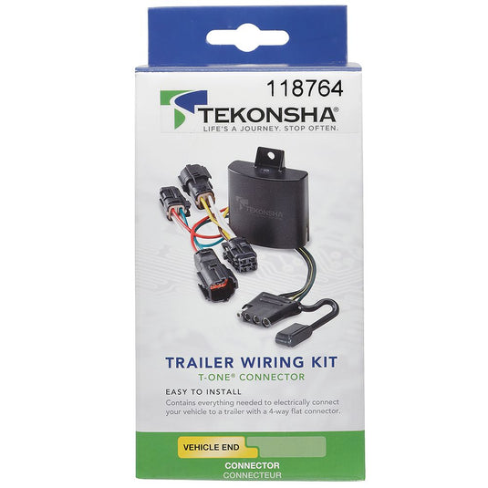 T-Connector Custom Trailer Wiring Harness, 4-Way Flat, w/Circuit Protected HD Module fits Select GMC Terrain, Without Relay Provisions