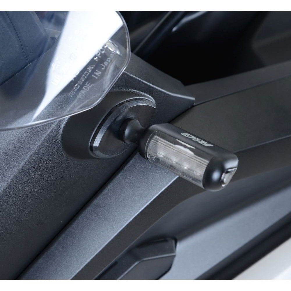 R&G Racing Black Front Indicator Adapter Kit For 2018-2020 Honda NC750X