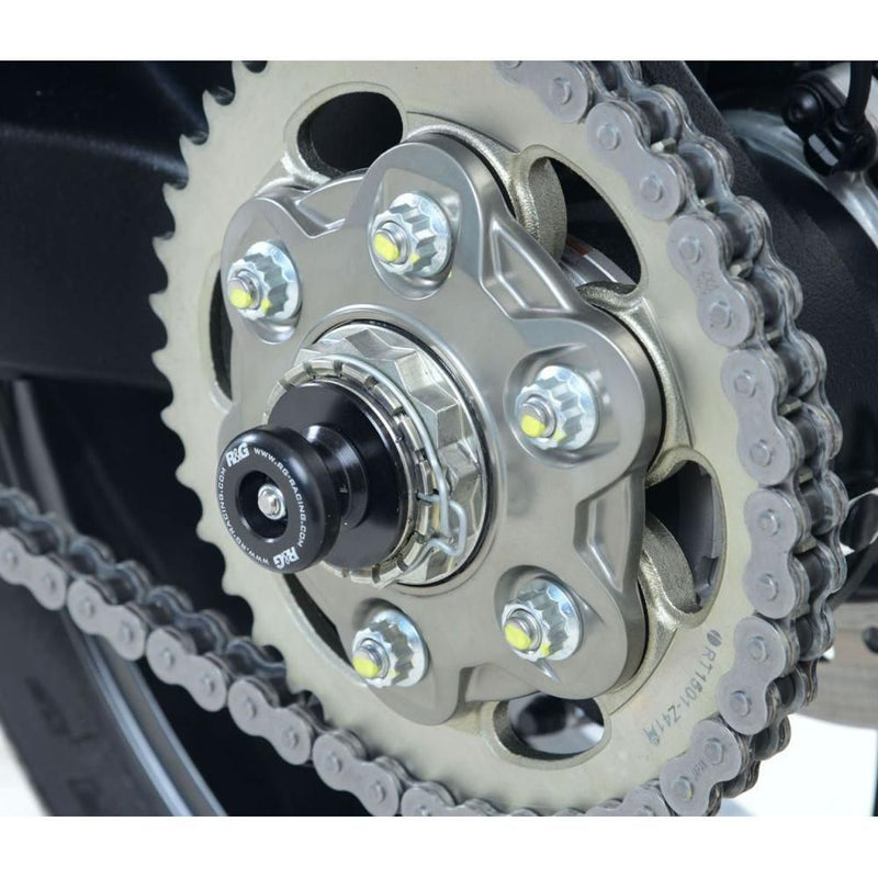 Load image into Gallery viewer, R&amp;G Racing Black Spindle Sliders SS0018BK
