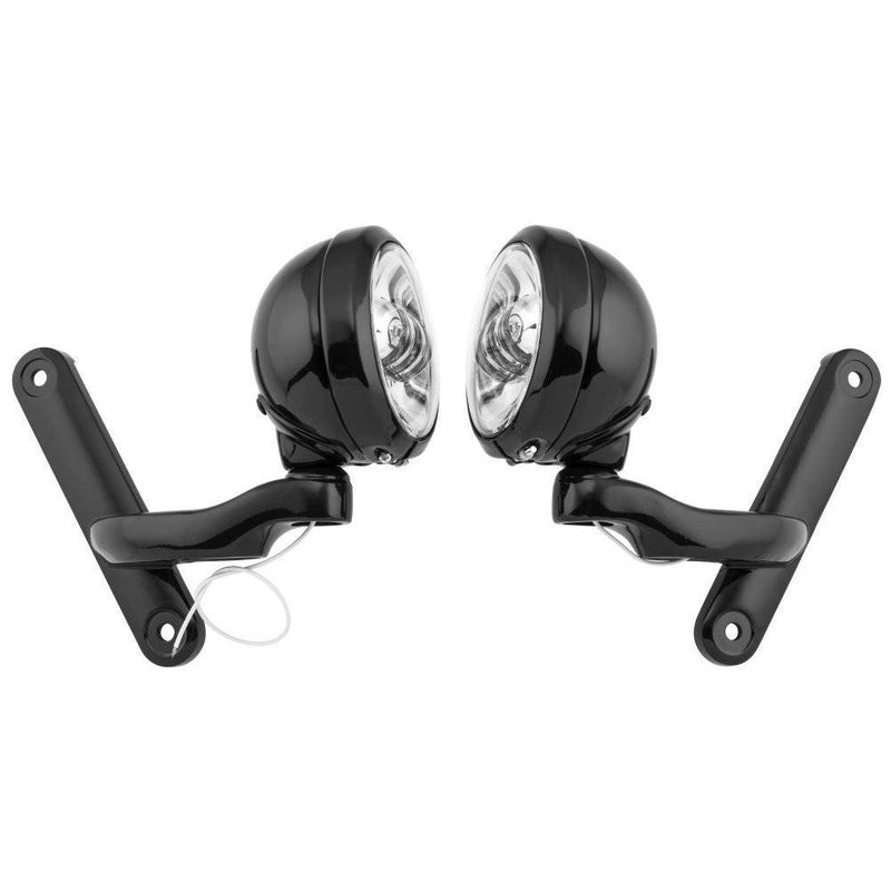 Load image into Gallery viewer, Letric Lighting Passing Lamps With Brackets, Black/Chrome 4.5&quot;
