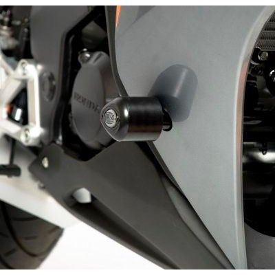 Load image into Gallery viewer, R&amp;G Racing Black Aero Style Crash Protectors For 2011-2017 Honda CBR125R
