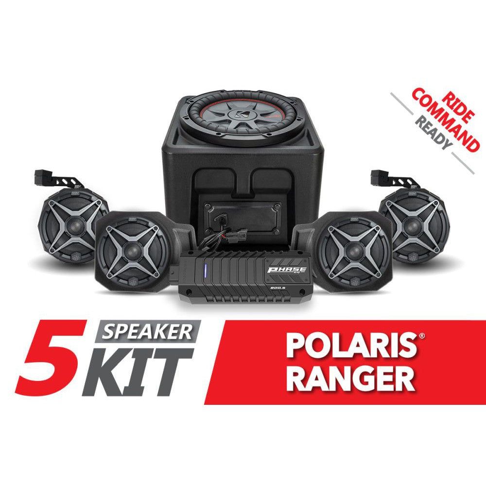 SSV Works 5 Speaker Audio System With Ride Command For Polaris Ranger XP 1000 2018-2022