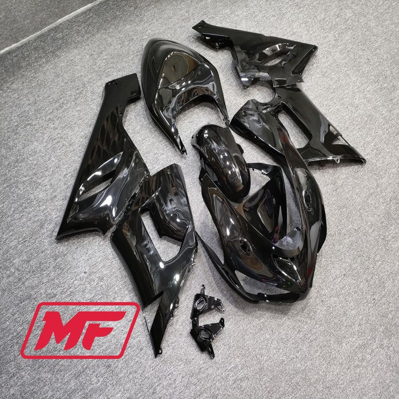 Load image into Gallery viewer, Monster Fairings Full Kit Kawasaki ZX-6R 05-06 Gloss Black + Windshield + Gas Tank Cover
