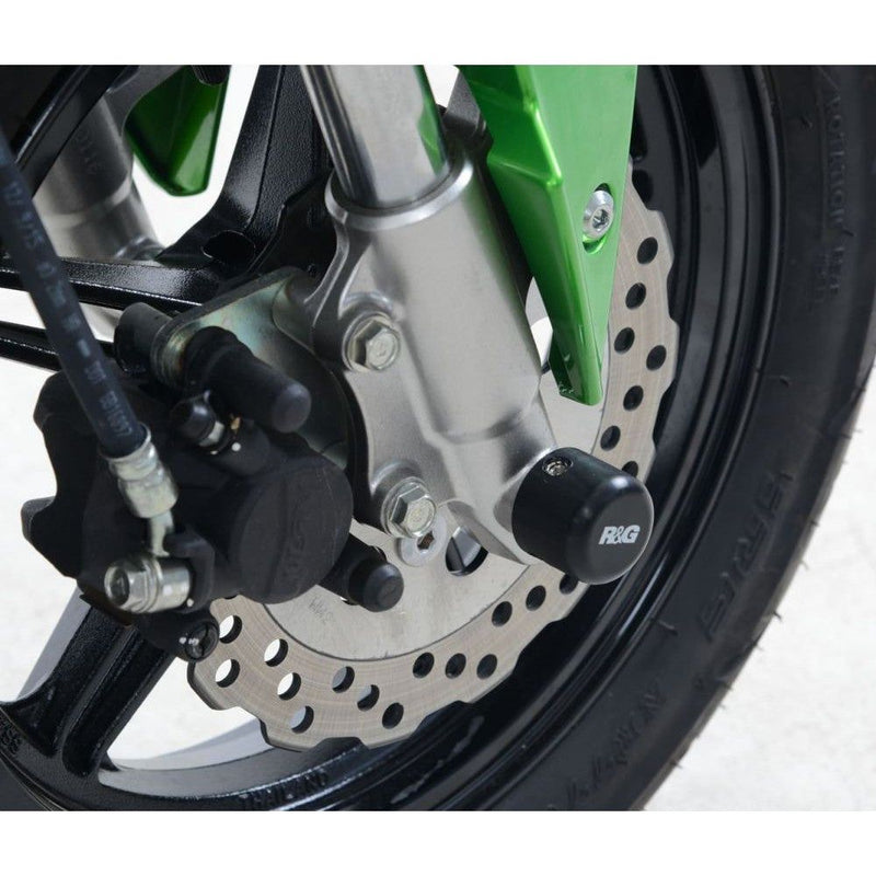 Load image into Gallery viewer, R&amp;G Racing Black Fork Protectors For 2016-2018 Kawasaki Z125
