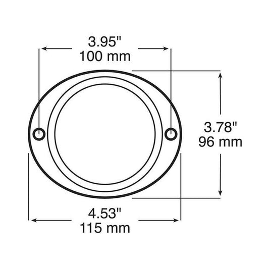 Red Aluminum Oval Reflector