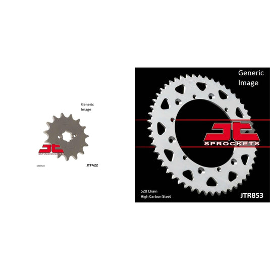 Front and Rear Steel Sprocket Kit for OffRoad YAMAHA YZ125 1981-1982